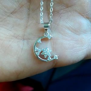 C necklace with flowers